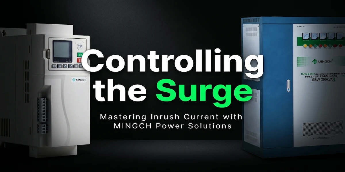 Industrial VFDs and soft starters designed to safely control inrush current motor surges and protect heavy manufacturing equipment.