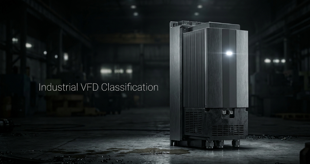 Heavy-duty industrial VFD variable frequency drive unit presentation