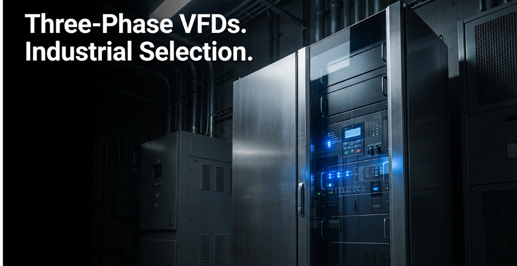 Three-phase VFD variable frequency drive industrial control cabinet display